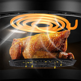 Air Fryer Smart Touch Screen Air Fryer Visual Electric Fryer White US Plug