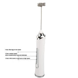 Portable Electric Milk Frother 3 Speeds USB Rechargeable Stainless Steel Silent Handheld Foam Maker for Coffee Egg Beverage