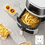 Air Fryer Smart Touch Screen Air Fryer Visual Electric Fryer White US Plug