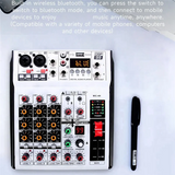 Professional Digital 4 Channel Audio Mixer Sound Mixing Console Stereo Mixers Fordj Recording Karaoke Bar EU Plug
