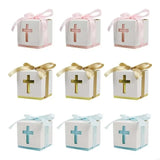 2025 New 50Pcs/Lot Unique Cruciform Treat Holder Simple Fold Design Gift Presentation Party Essential Party Packaging Box