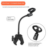 1pc 20cm Microphone Stand Flexible Gooseneck Microphone Stand With Clamp Perfect For Any Microphone Portable Audio Accessories