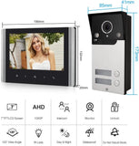 4 wire 7 inch Apartment Building Wifi Video Intercom App Remote Unlock with 2/3/4 Buttons for Family HD Video Door Phone System
