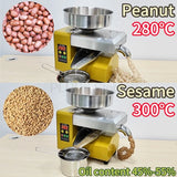 Automatic Home Oil Press Machine Cold Hot Press Machine 98% Yield Stainless Steel oil press extractor for Nuts Seeds Oil Press