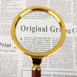 60mm 70mm 80mm 100mm Portable Handheld 10X Magnifying Glass Retro Handle High Definition Magnifier Eye Loupe Glass for Reading