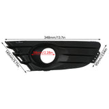 1 Pair Front Bumper Fog Light Grille Black Fog Lamp Cover Trim Replacement for Citroen C4 2004‑2008 Fog Light Frame Cover