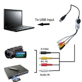USB 2.0 AV S Video Capture Card DVD VHS DVR 8mm Analog Audio Video Recorder Grabber To Digital Converter for Windows 11/10/8/7