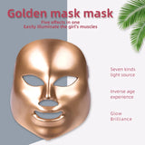 Golden/White LED Light Therapy Facial Mask 7 Colors Photon Skin Rejuvenation Wrinkle Removal Anti Acne Home Use Beauty Deviceae