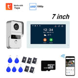 7/10inch Wifi  2 Wire Intercom Door Bell Video Intercom System For Home Doorphone  WiFi Tuya Smart Life APP 1080P Touch Monitor