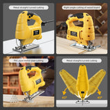 Corded Jigsaw 800W Brushless Jig Saw Tool Electric Power Cutter with 6 Variable Speeds 0°-45° Bevel Cuts Can cut straight lines