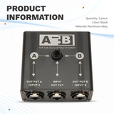 Audio Manual Selector 2 In 1 Out/1 In 2 Out Audio Switcher 6.35/6.5 XLR Audio Switcher For Microphone Sound Card Mixer