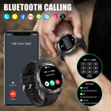 KT76 Sports Smartwatch Men With Flashlight 1.53-inch HD Screen BT Calls 3ATM Waterproof Compass Health Monitor