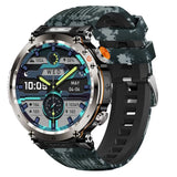 HT30 Outdoor Sports Watchproof Smartwatch Men With Flashlight Compass BT Calls Remote Control Photography Heart Rate Monitor