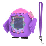 Cute Owl Protective Sleeve Case for Tamagotchi Paradise Electronic Pet Travel Carrying Case with Lanyard Scratch-Resistant