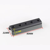 Angeleyes 90mm Dovetail Plate with 1/4 thread/M8 Thread/7mm Hole for Astro Telescope Finder/Guide Scope Black/Red for Choice