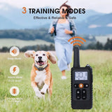 Rechargeable Waterproof Dog Training Collar 800M Remote Control 4 Modes Beep Vibration Shock LED Light Electronic Pet Trainer