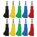 New 4MM Banana Plug Copper Nickel Plating Safety Retractable Stackable Solder In Line DIY Assembly Test Leads Connectors Plug