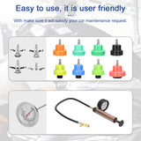 Universal Car Tanks Leak Detection Tool Kit Automotive Leakage Detector Radiator Water Pressure Tester Auto Air Conditioning