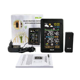 BALDR Wireless Digital Color Display Weather Station Clock Barometer Thermometer Hygrometer Trend Sun Time Forecast Sensor -40℃