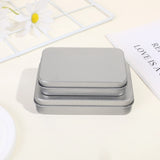 20pcs Silver Small Rectangular Tin Containers Candy Case Crafts Geocache Storage Boxes