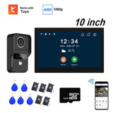 7 Inch Tuya Smart Wifi Video Entry Phone Intercom System 1080P 2 Wire Home Video Doorphone Doorbell RFID Card Unlock Apartment