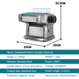 Electric Noodle Dumpling Wrapper Machine Pasta Noodle Maker Wonder Tool Commercial Household Stainless Steel Noodle Press Device