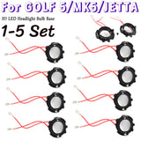 1-5Set H7 LED Headlight Bulb Base Adapters Holders Retainers for Golf 5 MK5