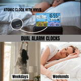 Digital Weather Station Transparent Temperature Humidity Meter Alarm Clock Calendar Forecast Trend In/Outdoor Hygrothermograph