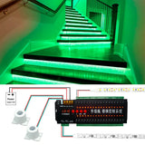 Led Stair Controller 36 Steps Internet Celebrity Smart Human Body Induction Step Sensor Led Lighting Controller for Stairs