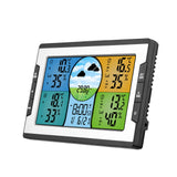 Digital Weather Station with 3 Remote Sensors 328ft/100m Black & Silver ABS Indoor Outdoor Temperature Humidity Monitor Alarm