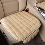 Winter Warm Plush Anti Slip Car Seat Cover Plaid Cushion Seat Protector