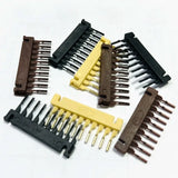 Hair Extensions Tools 6D Hair Buckle Tools 40 Pcs 6D Hair Extension Machine 6D-2 Hairs Comb Medium Brown Beige Black Color Hairs