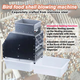 Hot Electric Grain Shell Blower Parrot Bird Feed Blowing Machine Buckwheat Air Selection Millet Husk Separator