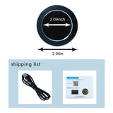 2.1in 480x480 PC Case Monitor USB Port Built in Picture Theme CPU GPU Temp,Black Case