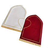 New Pack of 2 Thick Flannel Heart Rug Set for Couple Worship Carpet Islamic Wedding