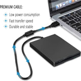 USB Floppy Disk Reader Drive 3.5" External Portable 1.44 MB FDD Diskette Drive for Mac Windows 10/7/8/XP/Vista PC Laptop Desktop