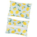 2025 New Pack of 2 Outdoor Lounge Chair Head Pillow with Waterproof Cover Elastic Strap