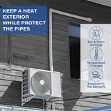 Air Conditioner Tubing Cover PVC 5-10HP Model 431 Wall Protective Line Cover Accessory for Indoor Outdoor with Upper Lower 2pcs