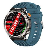 Sports Smartwatch Men With Flashlight Compass BT Calls Voice Assistant Watchproof Heart Rate Monitor Remote Control Photography