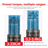 Adjustable Torque Wrench Set 1/4Inch Drive Spanner Kit 3-33N.m Hand Tool Bicycle Motorbike Car Repairing Accessory