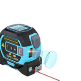 Newest 3 in 1 Laser Rangefinder 5M Tape Measure Ruler LCD Display with Backlight Distance Meter Building Measurement Device