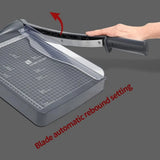 Length Desktop Mini Paper Trimmer Dark Gray with Security Cutter Head Guillotine Cutter Premium Accurate Scale
