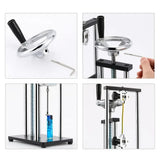 Force Gauge Stand Push Pull Gauge, Hand Wheel Operated, 250mm Stroke, 2 Pcs Testing Clamp, for Compression and Tension Testing