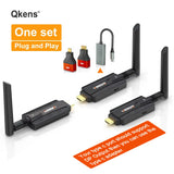 5G 200M Wireless HDMI Transmitter and Receiver Laptop PC TV Meeting Projection Audio Video Display Adapter No Need Wifi Internet