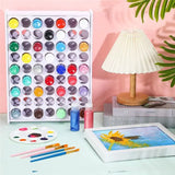 63 Holes Craft Paint Storage Organizer Vertical Paint Rack Stand Wall Mounted Paint Organizers For Artsupplies