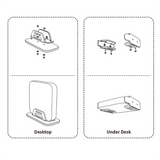 GW-Acrylic Bracket For Mac Mini 2023 M2 Chip Wall Mounted Holder Desktop Stand For Mac Mini 2010-2020 M1