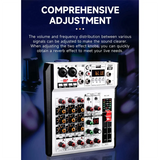 Professional Digital 4 Channel Audio Mixer Sound Mixing Console Stereo Mixers Fordj Recording Karaoke Bar EU Plug