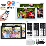 2/3/4 Multifamily 1080P TUYA WiFi Video Doorphone Building 7/10 Inch Monitor Family Apartment doorbell System Multi option DIY