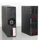 4 Bay 2.5” SATA Hard Drive Mobile Rack Mount for 5.25" Drive Bays for HDD SSD Enclosure w/Led Indicator Built-In Fan
