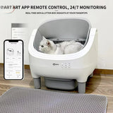 Automatic Cat Litter Box Large Intelligent Open Design Self Cleaning Litter Box Smart Cat Toilet Litter Pan with APP Control